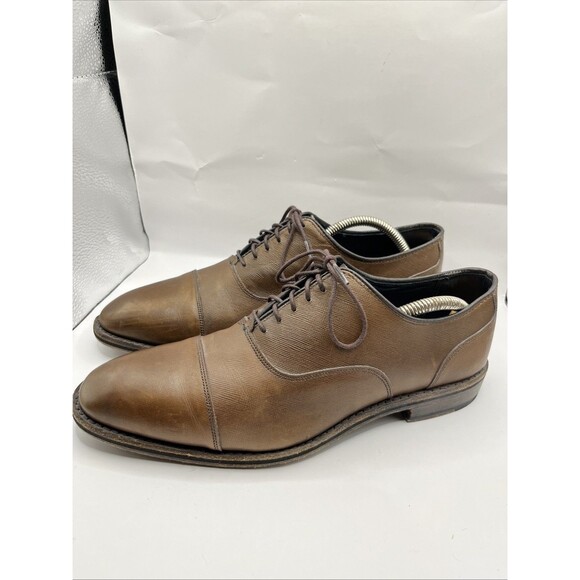 Allen Edmonds Strand Cap Toe Oxford Brown Leather Dress Shoes 8.5 D USA main image 5